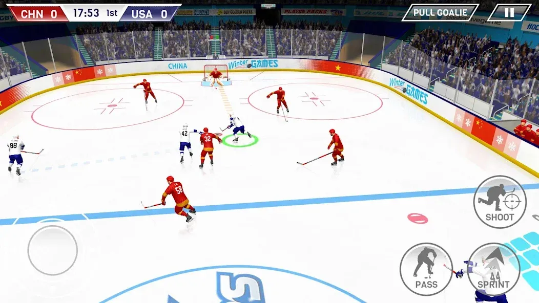 Скачать взломанную Hockey All Stars (Хоккей Олл Старс)  [МОД Бесконечные монеты] — последняя версия apk на Андроид screen 2