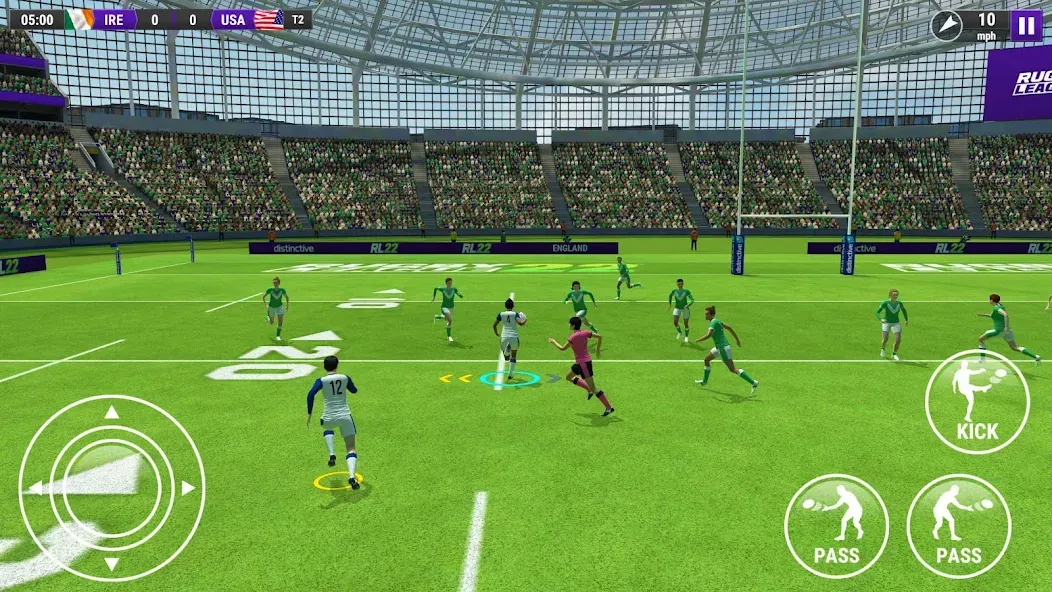 Скачать взломанную Rugby League 22 (Рубиги Лига 22)  [МОД Меню] — стабильная версия apk на Андроид screen 2