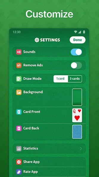 Скачать взлом Solitaire — Classic Card Game (Солитер)  [МОД Menu] — стабильная версия apk на Андроид screen 5