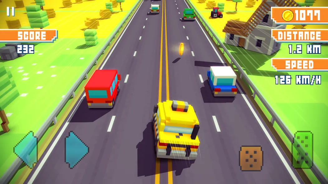 Скачать взлом Blocky Highway: Traffic Racing (Блоки Хайвей)  [МОД Бесконечные монеты] — стабильная версия apk на Андроид screen 5