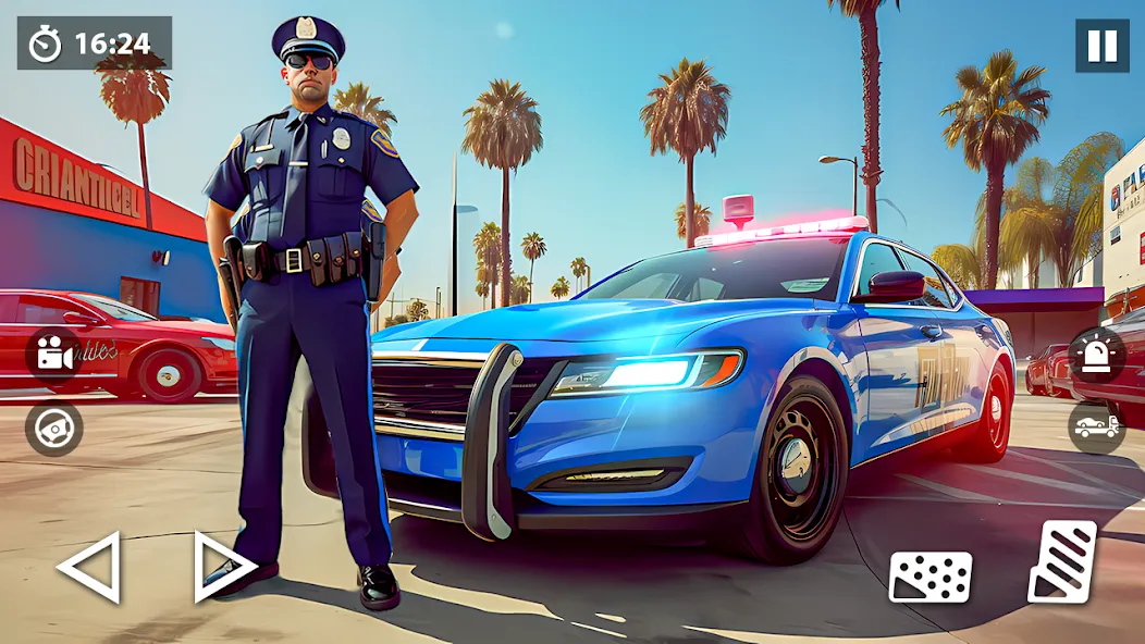 Взломанная US Police Car Transporter Game (Полицейский транспорт игры)  [МОД Mega Pack] — полная версия apk на Андроид screen 1