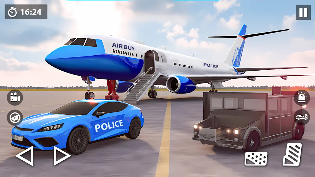 Взломанная US Police Car Transporter Game (Полицейский транспорт игры)  [МОД Mega Pack] — полная версия apk на Андроид screen 2