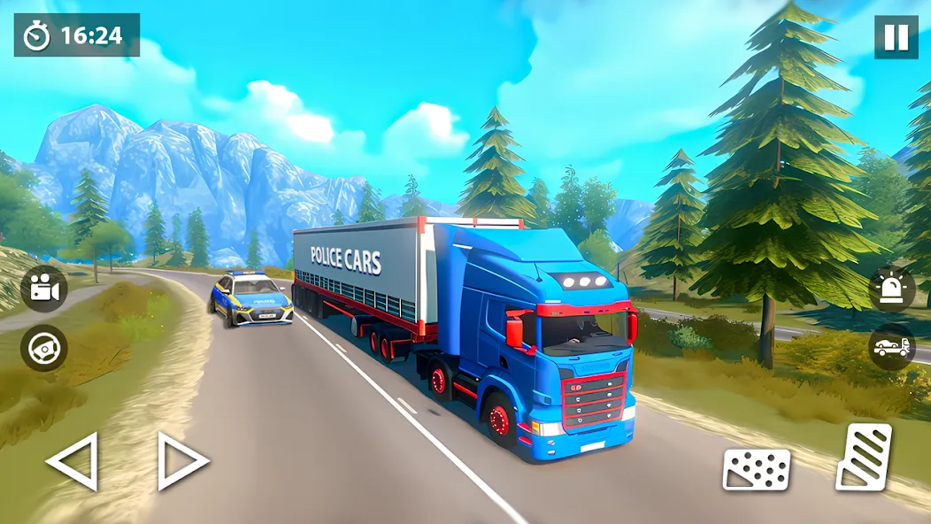 Взломанная US Police Car Transporter Game (Полицейский транспорт игры)  [МОД Mega Pack] — полная версия apk на Андроид screen 4