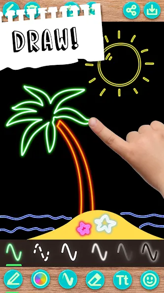 Взломанная Draw Doodle — Kids drawing  [МОД Меню] — последняя версия apk на Андроид screen 2