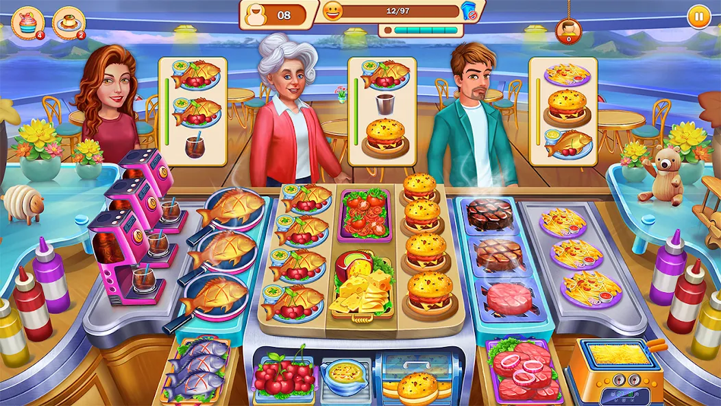 Скачать взломанную Food Cooking: Chef Restaurant  [МОД Бесконечные монеты] — последняя версия apk на Андроид screen 3