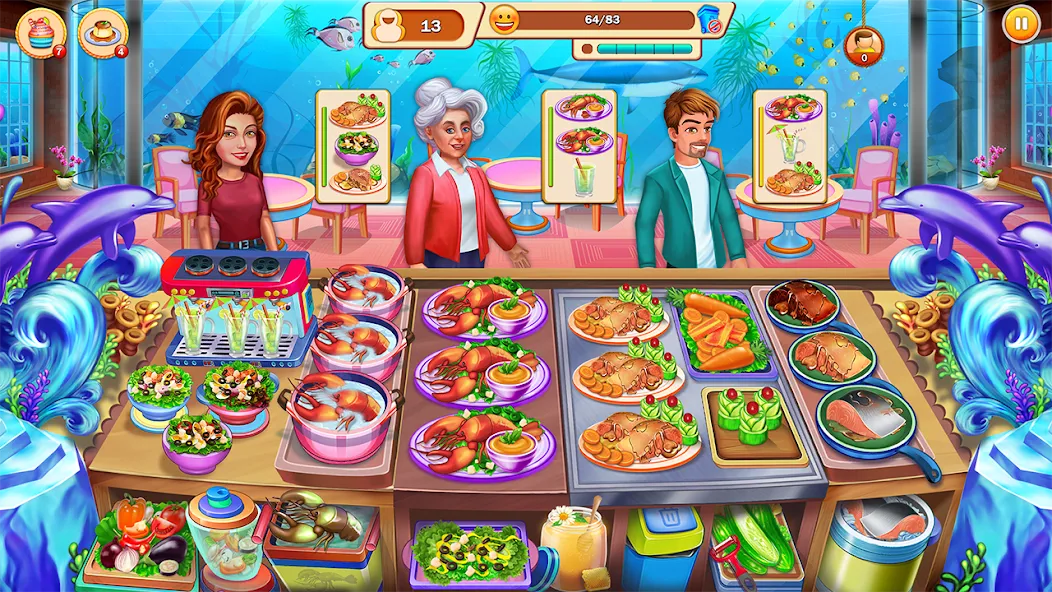 Скачать взломанную Food Cooking: Chef Restaurant  [МОД Бесконечные монеты] — последняя версия apk на Андроид screen 4