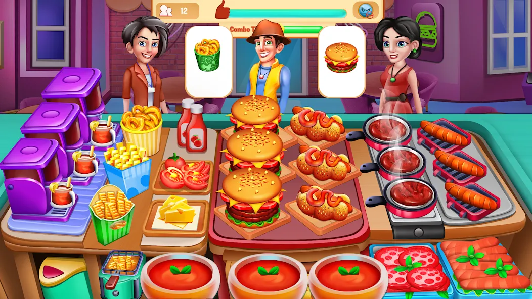 Взломанная Cooking Food: Time Management  [МОД Много денег] — полная версия apk на Андроид screen 1