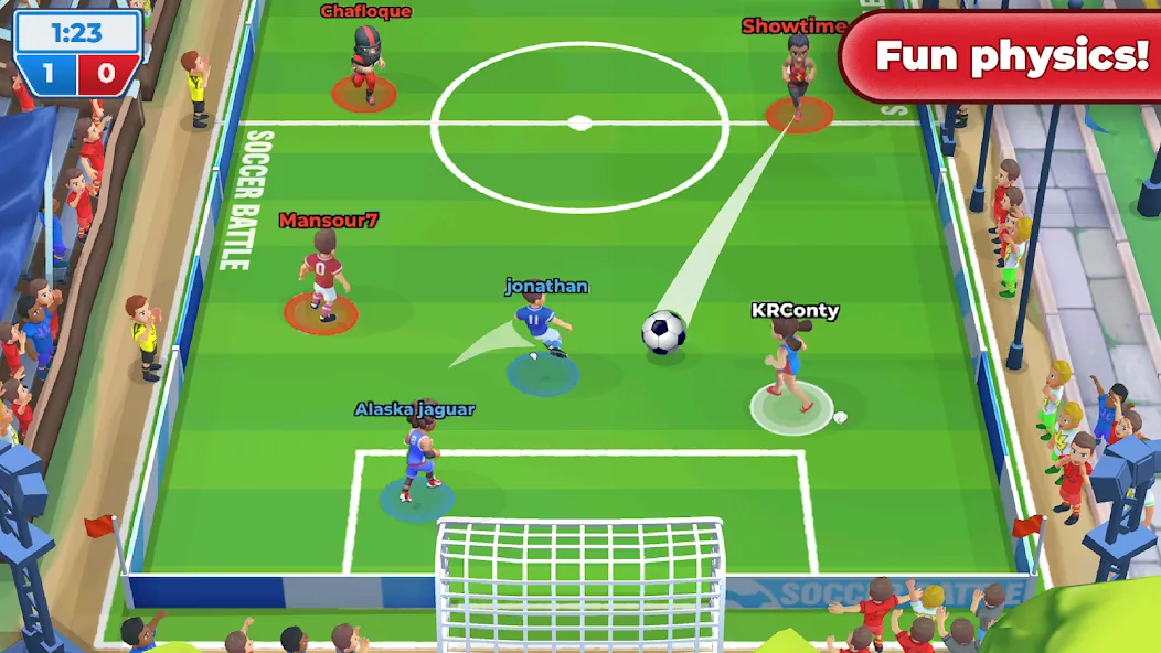 Взломанная Soccer Battle —  PvP Football  [МОД Все открыто] — стабильная версия apk на Андроид screen 2