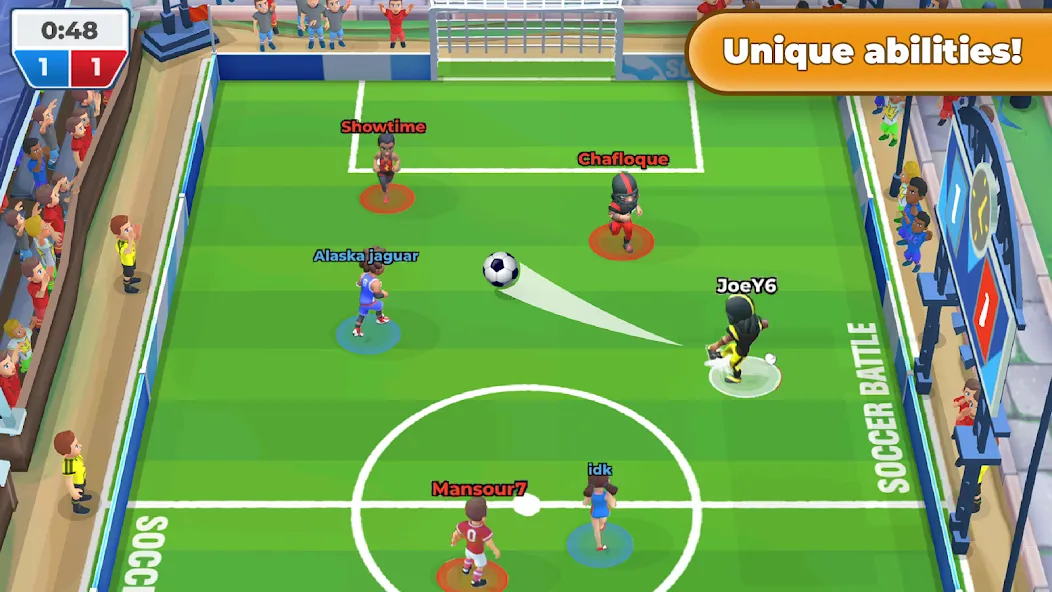 Взломанная Soccer Battle —  PvP Football  [МОД Все открыто] — стабильная версия apk на Андроид screen 3