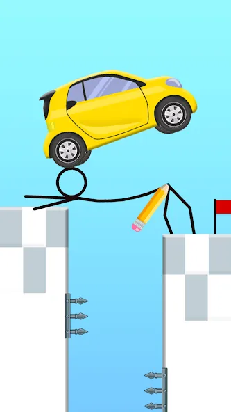 Взломанная Draw 2 Bridge: Draw Save Car (Дроу 2 Бридж)  [МОД Много денег] — стабильная версия apk на Андроид screen 4