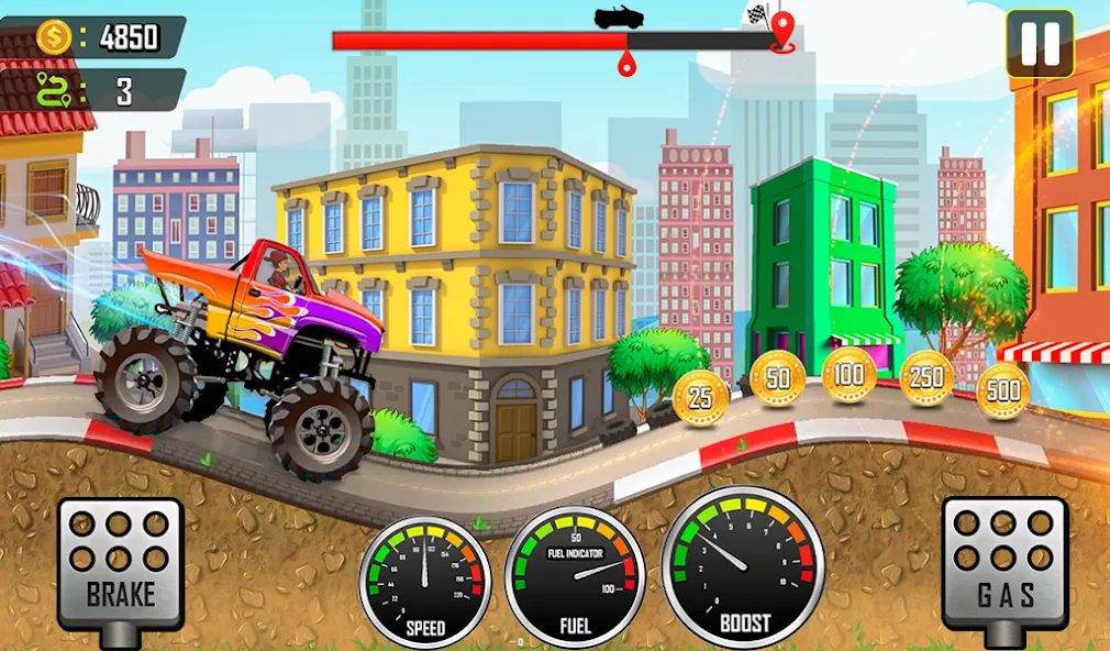 Скачать взлом Racing the Hill  [МОД Unlocked] — стабильная версия apk на Андроид screen 5