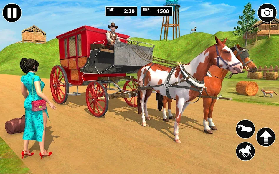 Скачать взлом Horse Cart Taxi Transport Game  [МОД Unlimited Money] — полная версия apk на Андроид screen 5