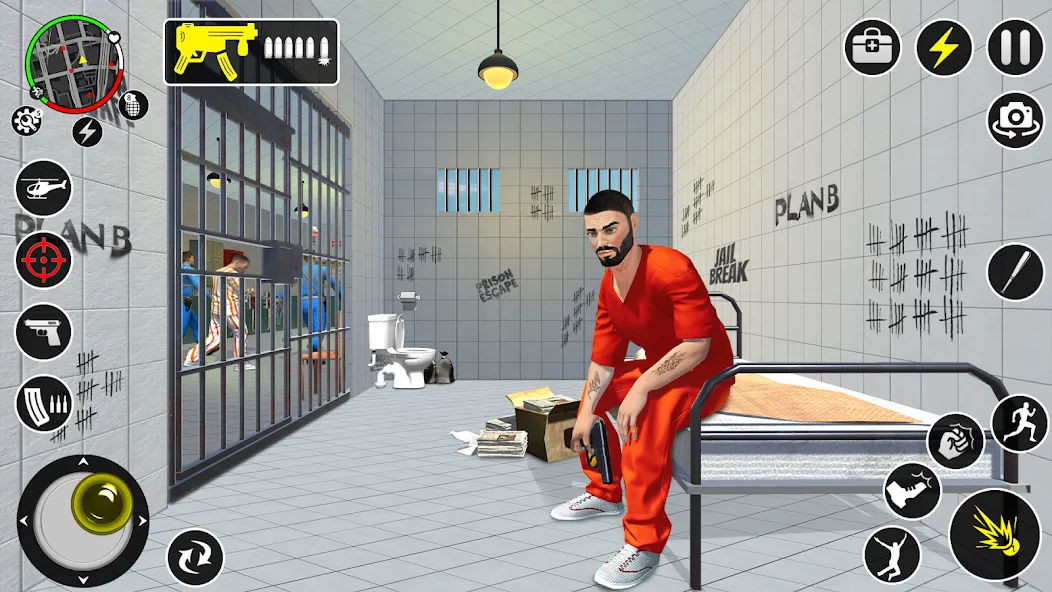 Скачать взломанную Grand Jailbreak Prison Escape (Гранд Побег из тюрьмы)  [МОД Mega Pack] — полная версия apk на Андроид screen 3