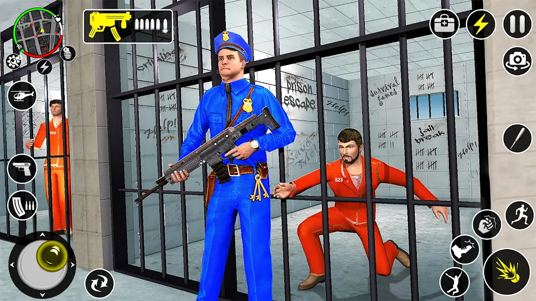 Скачать взломанную Grand Jailbreak Prison Escape (Гранд Побег из тюрьмы)  [МОД Mega Pack] — полная версия apk на Андроид screen 5