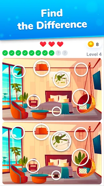 Скачать взломанную Differences — find & spot them  [МОД Unlimited Money] — стабильная версия apk на Андроид screen 1