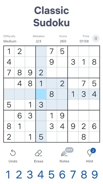 Взломанная Sudoku.com — Classic Sudoku  [МОД Все открыто] — стабильная версия apk на Андроид screen 1