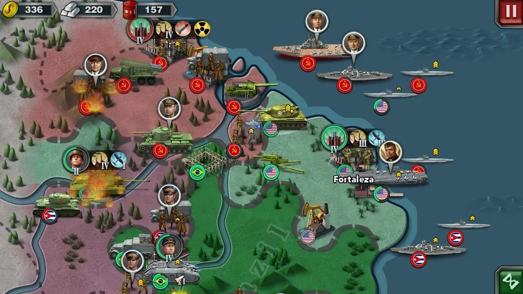 Взломанная World Conqueror 3-WW2 Strategy (Ворлд Конкерор 3)  [МОД Unlocked] — полная версия apk на Андроид screen 1