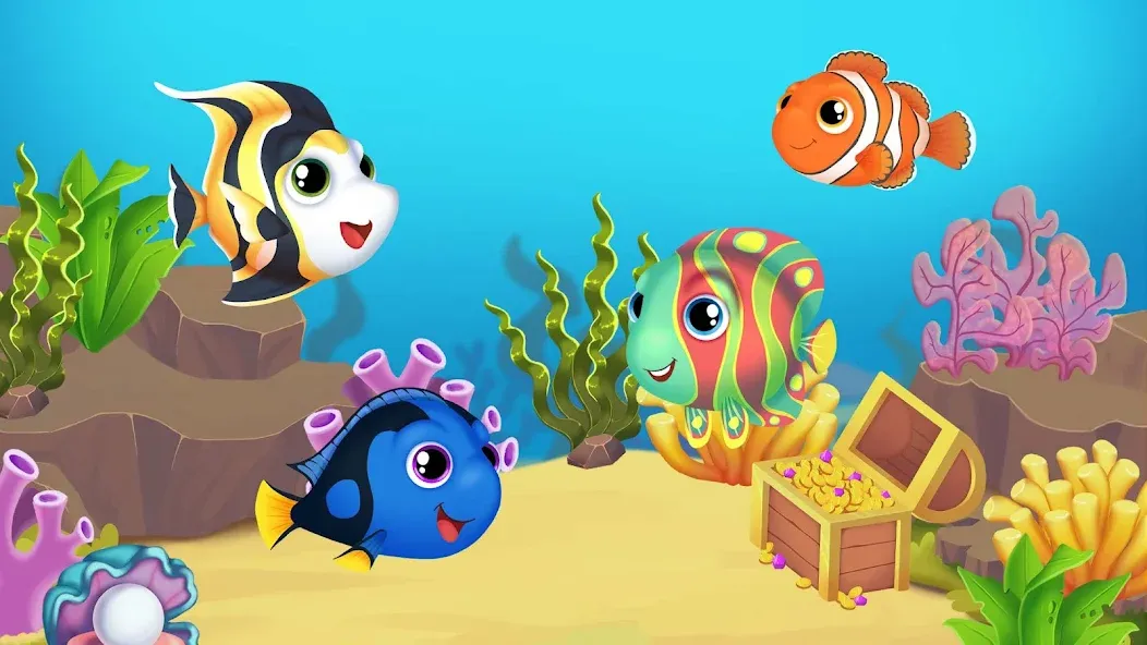 Скачать взлом Baby Aquarium — Fish game  [МОД Бесконечные деньги] — полная версия apk на Андроид screen 1