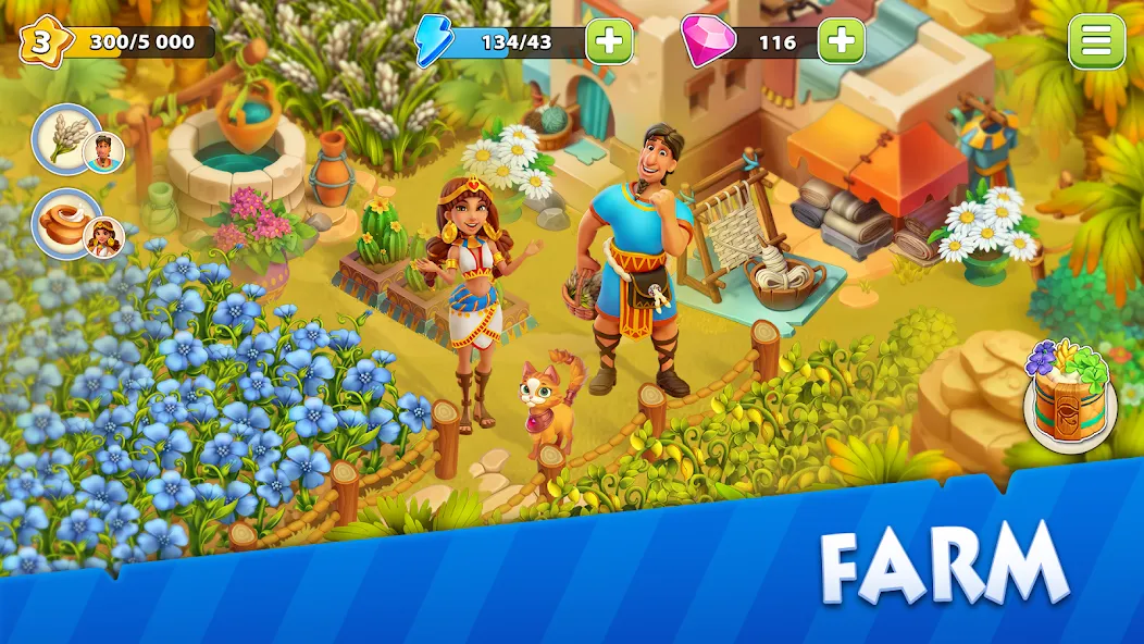 Скачать взломанную Nile Valley: Farm Adventure (Ниловская долина)  [МОД Много денег] — стабильная версия apk на Андроид screen 2