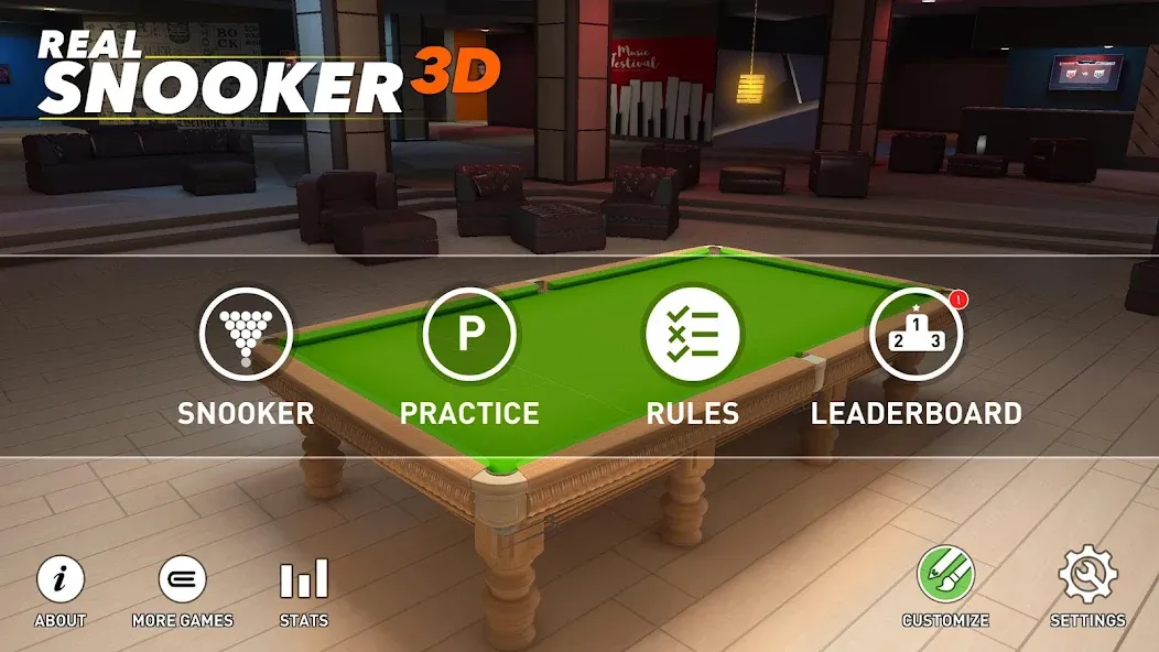 Скачать взлом Real Snooker 3D (Реал Снукер 3D)  [МОД Бесконечные деньги] — стабильная версия apk на Андроид screen 5