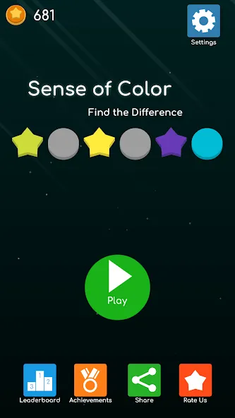 Скачать взломанную Sense of Color — Find the Diff  [МОД Много денег] — стабильная версия apk на Андроид screen 1