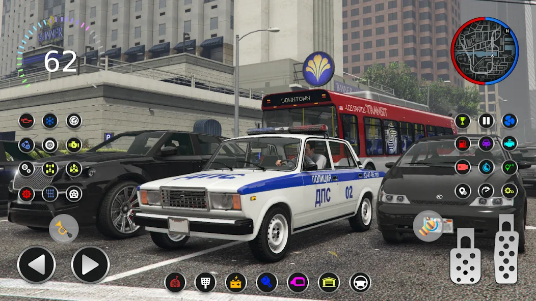 Скачать взломанную Police Car Riders: VAZ 2107  [МОД Menu] — полная версия apk на Андроид screen 1