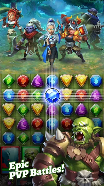 Взлом Dragon Strike: Puzzle RPG (Драгон Страйк)  [МОД Меню] — полная версия apk на Андроид screen 3