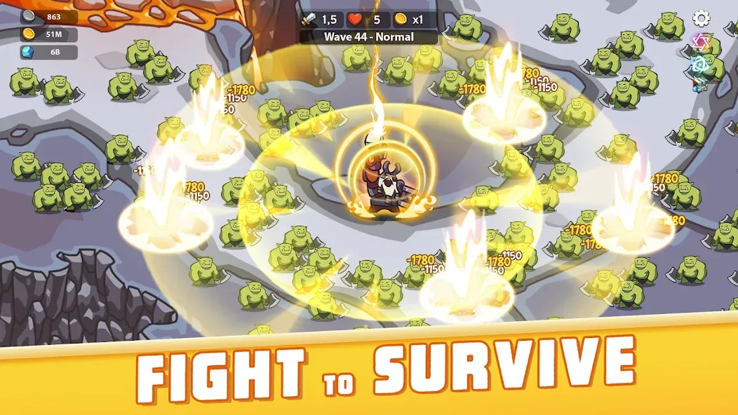 Скачать взломанную Empire Survivor: Idle Defense (Импайр Кингдом)  [МОД Меню] — полная версия apk на Андроид screen 1