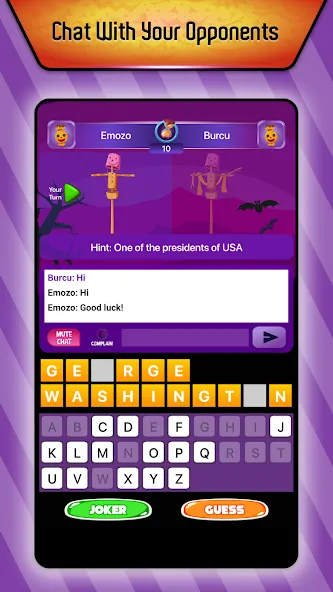 Скачать взломанную Online Hangman Word Game (Онлайн игра в слова Висельник)  [МОД Menu] — последняя версия apk на Андроид screen 1