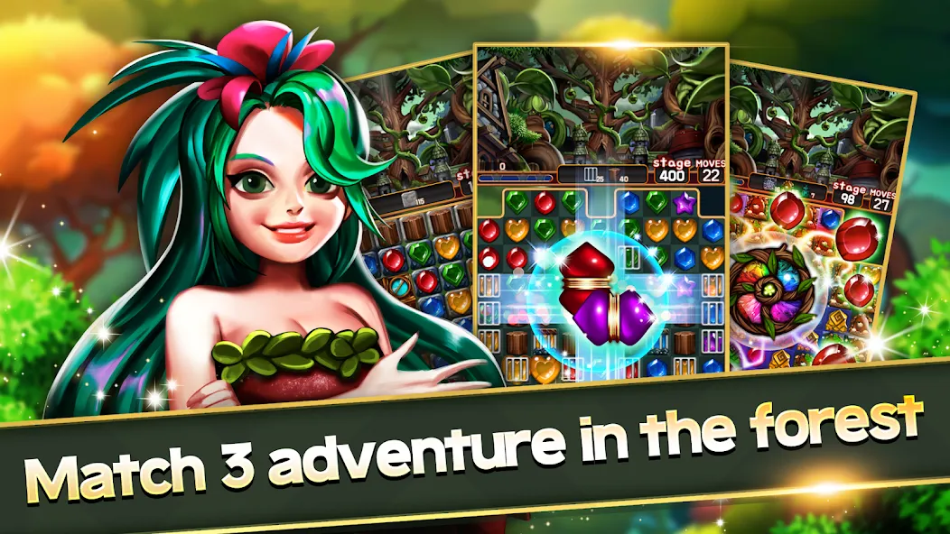 Взломанная Jewel Forest Village (Джуэл Форест Виллидж)  [МОД Меню] — полная версия apk на Андроид screen 1