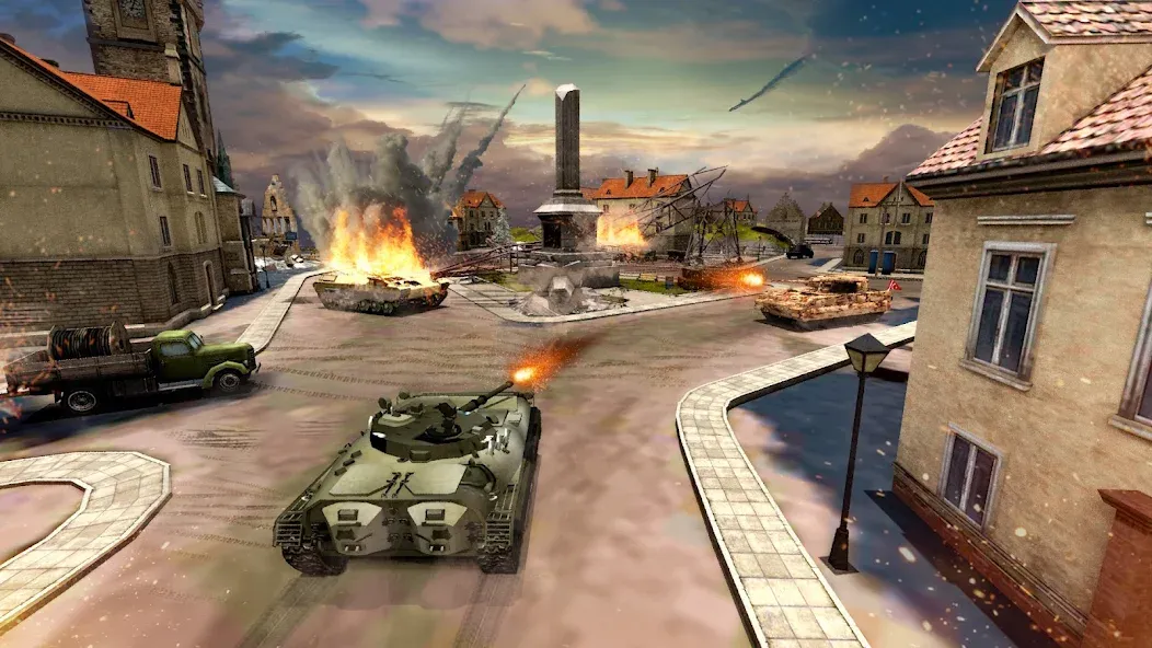 Скачать взломанную Tank Battle Army Games 2023  [МОД Все открыто] — полная версия apk на Андроид screen 3