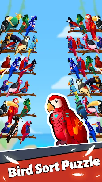 Скачать взлом Bird Puzzle — Color Game  [МОД Бесконечные монеты] — стабильная версия apk на Андроид screen 3