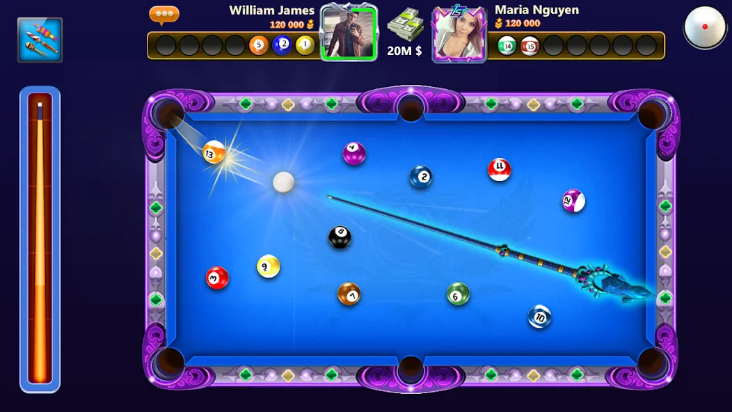 Скачать взломанную 8 Ball Offline — Billiard Pool (Шар Оффлайн)  [МОД Все открыто] — последняя версия apk на Андроид screen 2