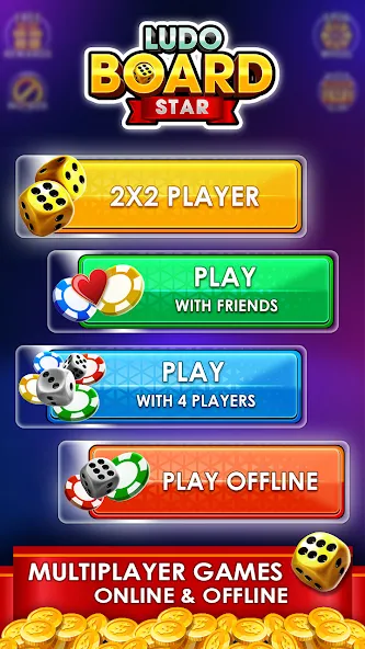 Скачать взломанную Ludo Online Multiplayer (Людо Онлайн Многопользовательская Игра)  [МОД Все открыто] — полная версия apk на Андроид screen 1