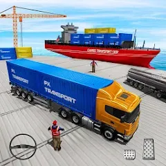 Cargo Transport Truck Driving