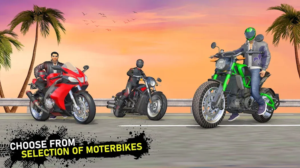 Взломанная Moto Traffic Bike Race Game 3d (Мото Трафик Байк Рейс Гейм 3д)  [МОД Бесконечные деньги] — полная версия apk на Андроид screen 4