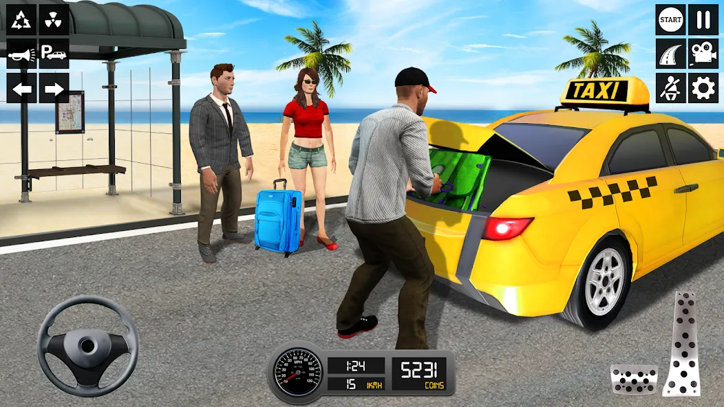 Взлом Taxi Simulator 3d Taxi Sim  [МОД Бесконечные монеты] — полная версия apk на Андроид screen 1