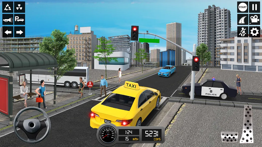 Взлом Taxi Simulator 3d Taxi Sim  [МОД Бесконечные монеты] — полная версия apk на Андроид screen 3