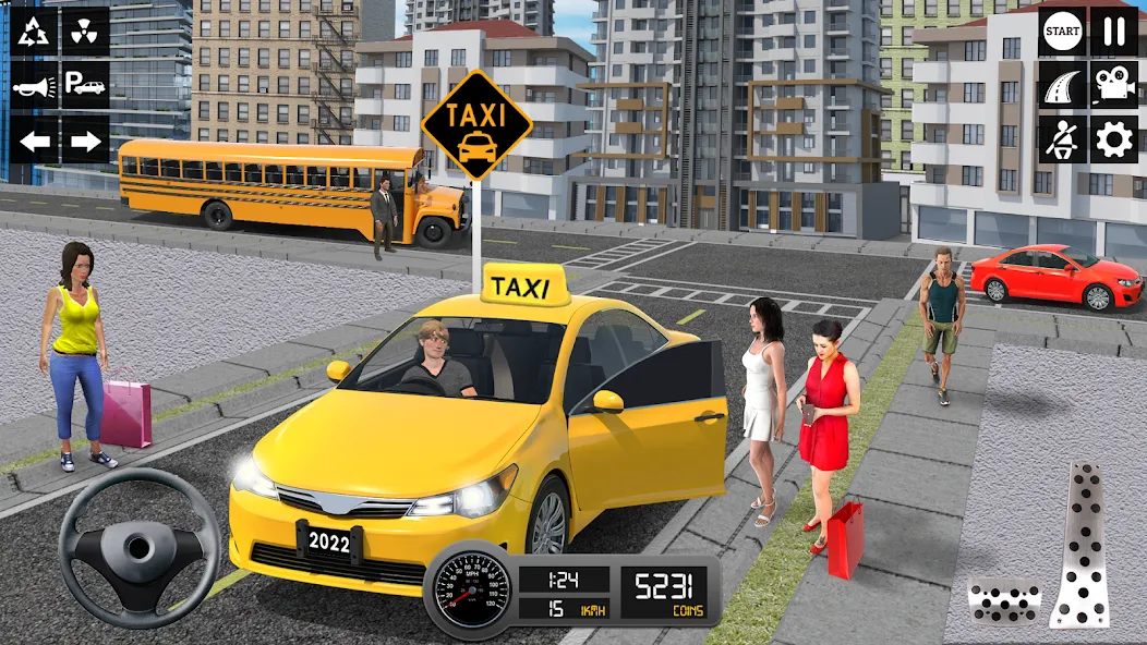 Взлом Taxi Simulator 3d Taxi Sim  [МОД Бесконечные монеты] — полная версия apk на Андроид screen 4