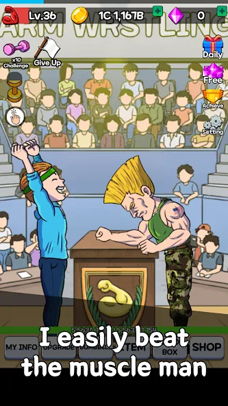 Взломанная Arm Wrestling Clicker (Армреслинг Кликер)  [МОД Mega Pack] — стабильная версия apk на Андроид screen 5