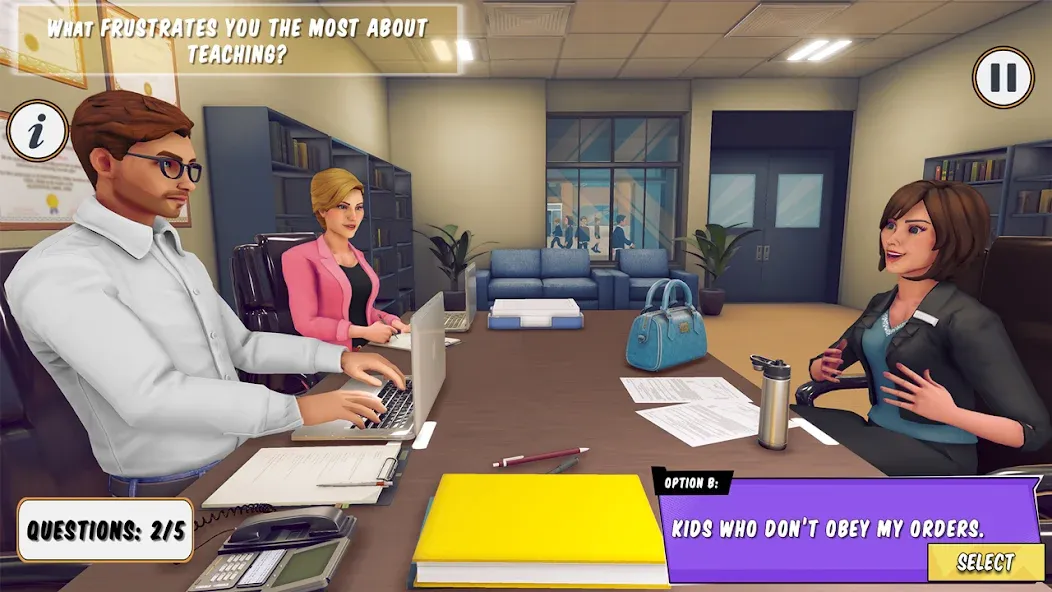 Взлом High School Teacher Simulator  [МОД Много монет] — полная версия apk на Андроид screen 1