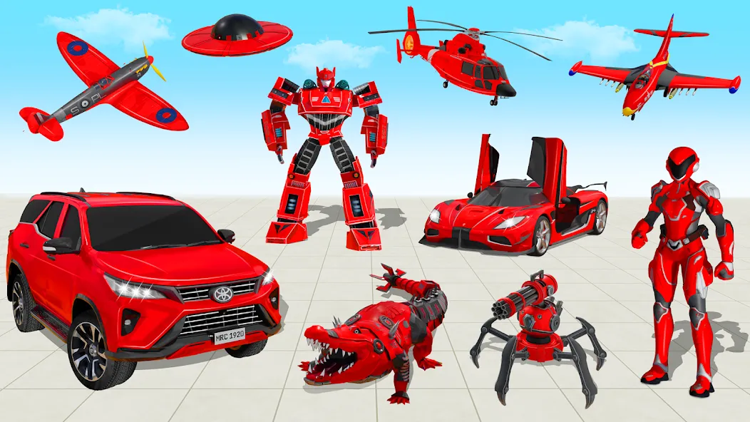 Взлом Flying Prado Car Robot Game  [МОД Много денег] — последняя версия apk на Андроид screen 5