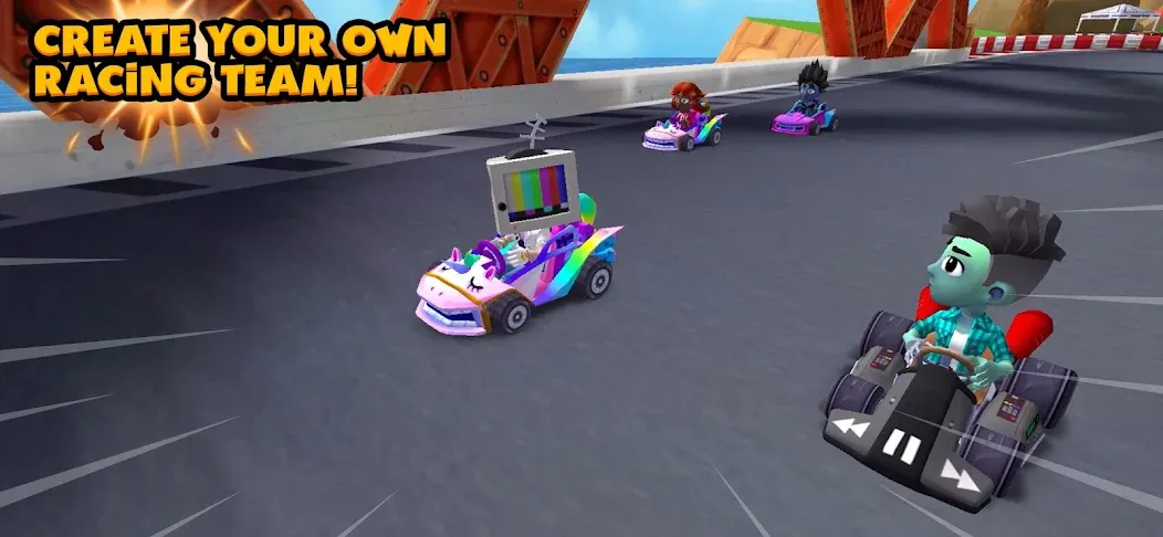 Взлом Boom Karts Multiplayer Racing (Бум Картс Мультиплеер Рейсинг)  [МОД Unlimited Money] — последняя версия apk на Андроид screen 3