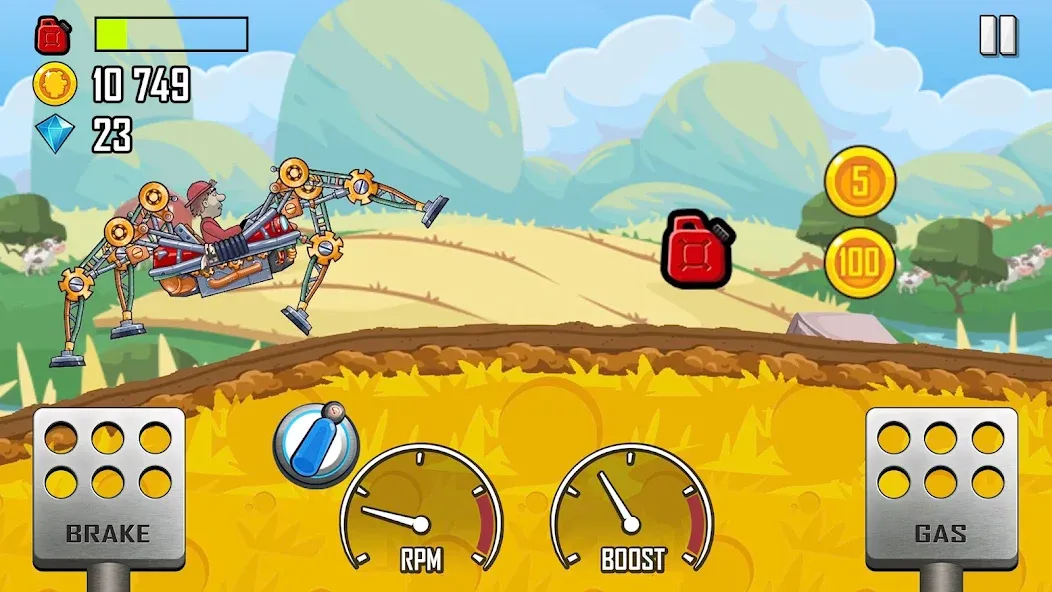 Скачать взлом Hill Climb Racing (Хилл Клайм Рейсинг)  [МОД Menu] — полная версия apk на Андроид screen 2