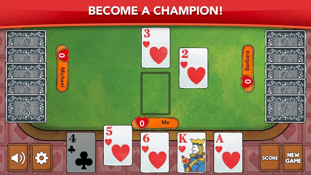 Скачать взлом Hearts — Card Game Classic (Хартс)  [МОД Много монет] — последняя версия apk на Андроид screen 2