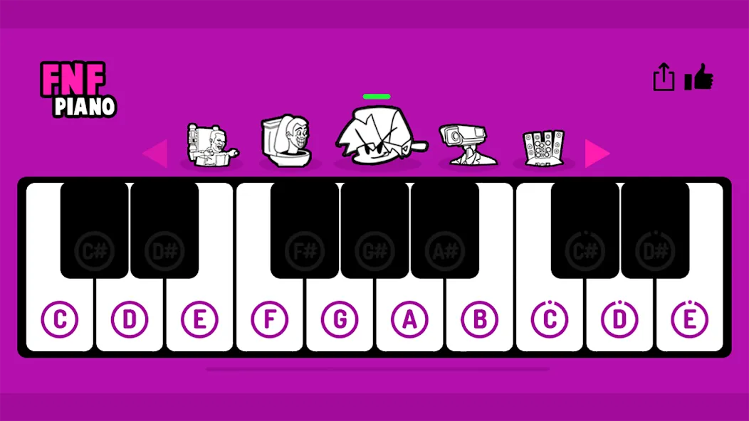 Скачать взлом FNF Piano (ФНФ Пиано)  [МОД Много монет] — последняя версия apk на Андроид screen 1