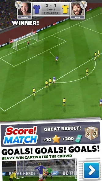 Взломанная Score! Match — PvP Soccer  [МОД Меню] — стабильная версия apk на Андроид screen 1