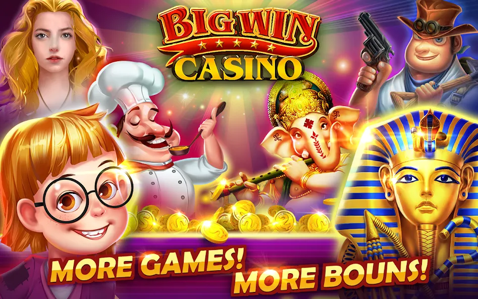 Взломанная Big Win — Slots Casino™ (Биг Вин)  [МОД Unlocked] — последняя версия apk на Андроид screen 1