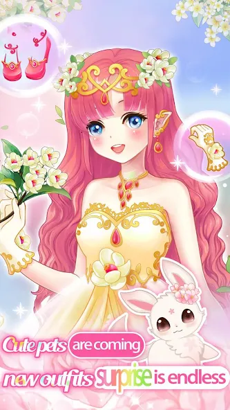 Скачать взломанную Dream Flower Dressup  [МОД Меню] — полная версия apk на Андроид screen 1