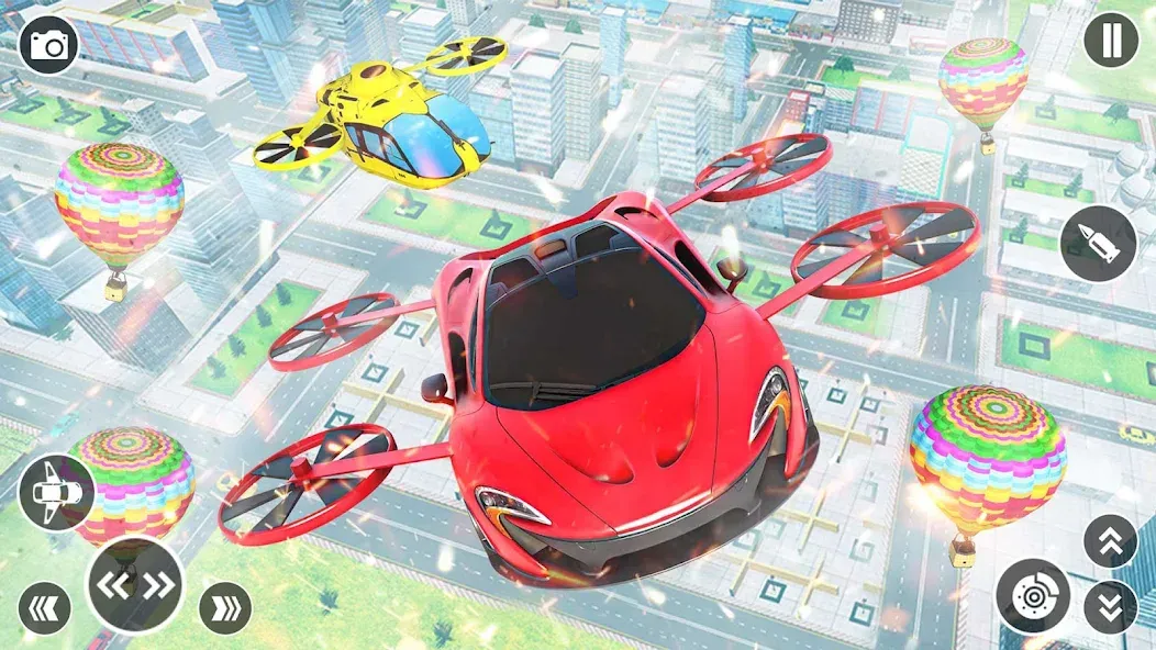 Скачать взломанную Flying Car Robot Shooting Game  [МОД Много монет] — последняя версия apk на Андроид screen 5